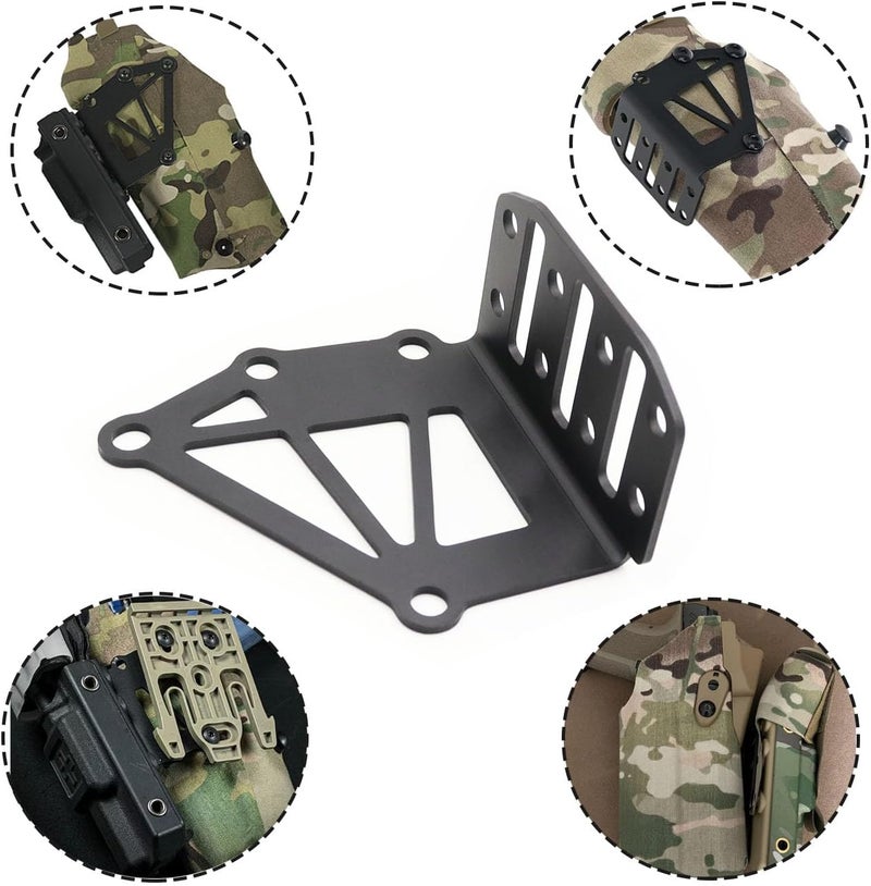 LThyzszb Tactical Tourniquet Holder for Gun Holster Adapter Mount Aluminum, QLS Police Gear Accessories for 3-Hole Right Holster - Image 3
